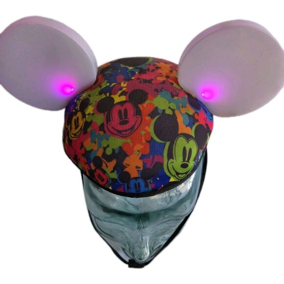 MICKEY MOUSE LIGHT UP EARS Glow The Show DISNEY PARKS World of Color Hat - Picture 6 of 7